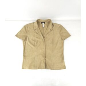Hettabretz button collared beige shirt button down in goatskin Size 44 (10)